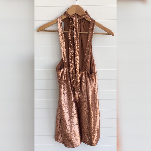 C/MEO COLLECTIVE New Illuminated SS Dress Copper - Picture 3 of 5